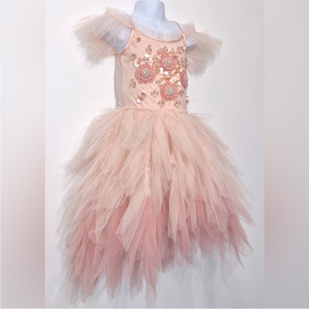 Tutu Du Monde Lunar Eclipse Embellished Floral Tutu Dress in pink size 2-3 NEW!